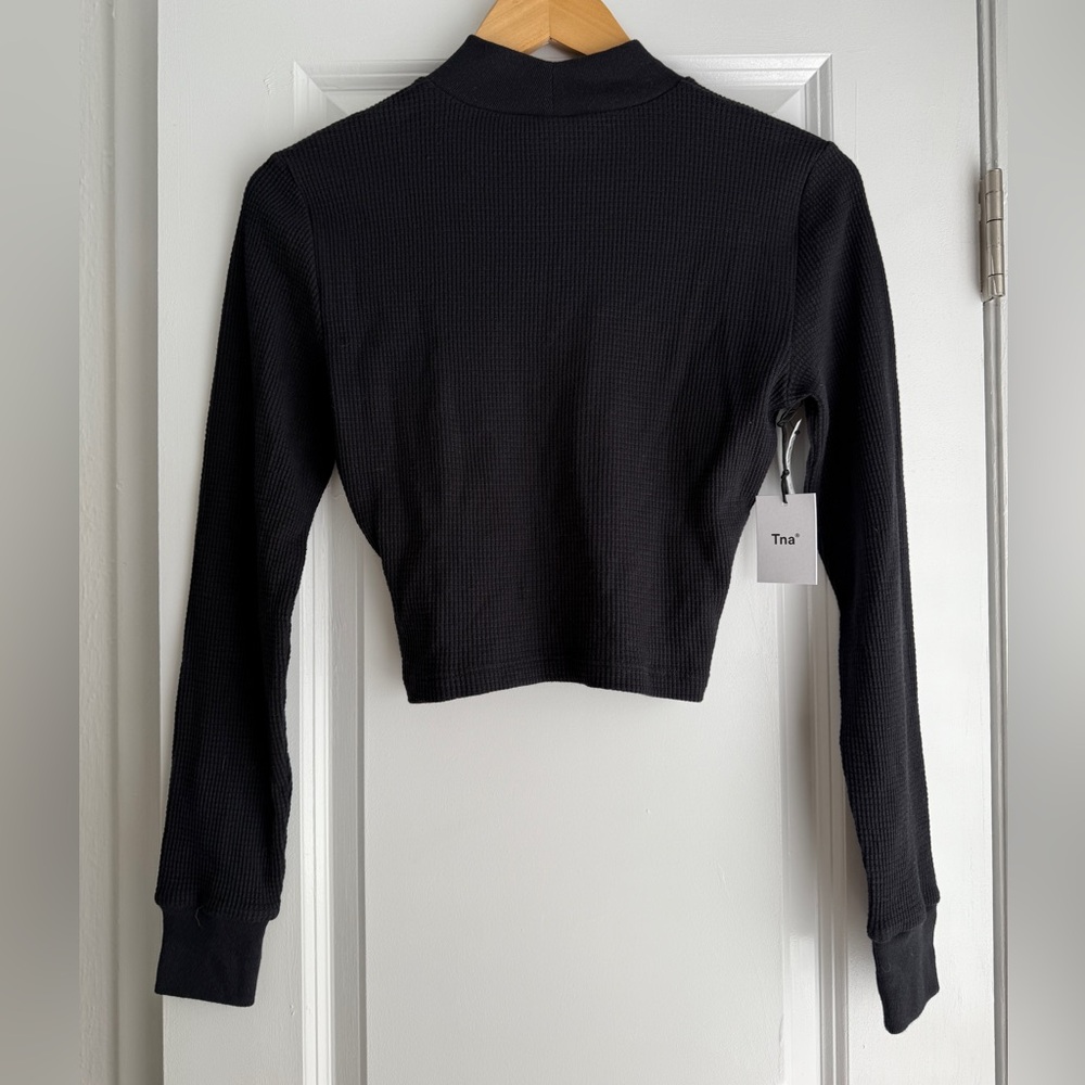 Tna Cropped High Neck Waffle Shirt - Picture 3 of 3